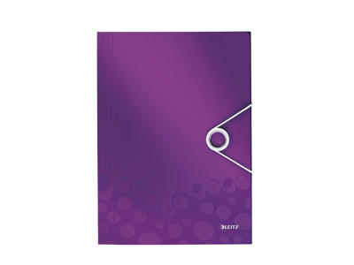 Elastikmappe A4 plast PP lilla Leitz WOW