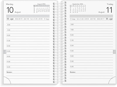 Basic mini dagkalender PP-plast 2026