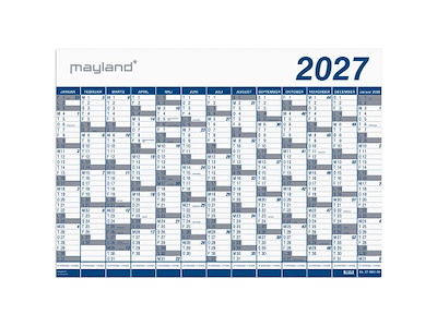 Kæmpekalender 1x13 mdr. PP-plast 2027 (i plastpose)