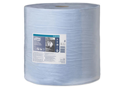 Aftørringspapir Tork W1 130080 ekstra kraftig 3-lags blå 750 ark/rl.