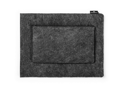 Sleeve EFFECT 13" incl. tilbehørsetui 60% genanvendt filt grå