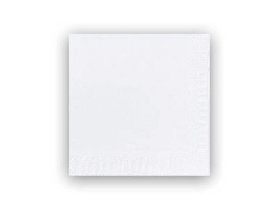 Servietter 33x33 cm 3-lags Duni hvid 8x125 stk