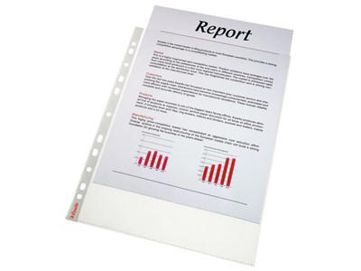 Plastlomme A4 Esselte 0,105 glasklar åben top 100 stk