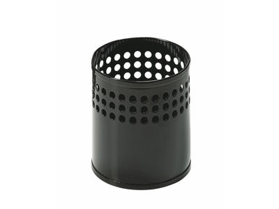 Pennebæger Blank rund sort