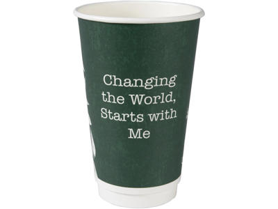 Papkrus Green Leaves double wall | 48/50 cl | 25 stk