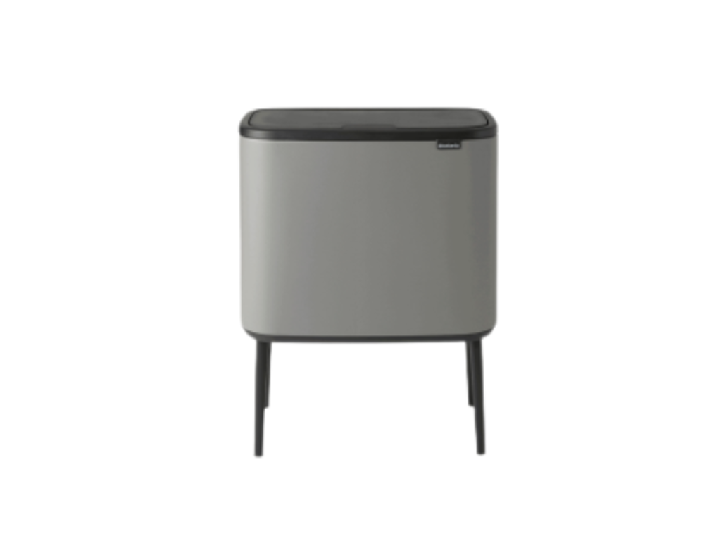 Brabantia affaldsspand med låg | Bo Touch Bin | 11 + 23 liter | Grå