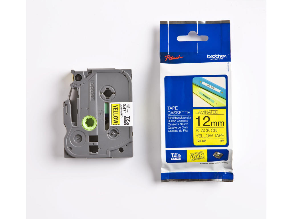Brother tape TZe631 12mm sort/gul