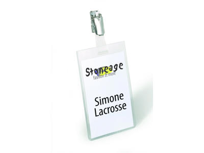 Nanveskilt med klemme 90x60mm 25 stk