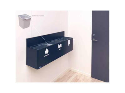 Affaldsbeholder Bica 3x20L væghængt antracit