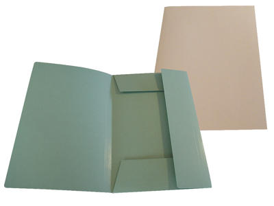 Kartonmappe A4 125/3 801205 m/3 klapper grå 