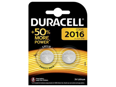Batteri Duracell CR2016 2 stk