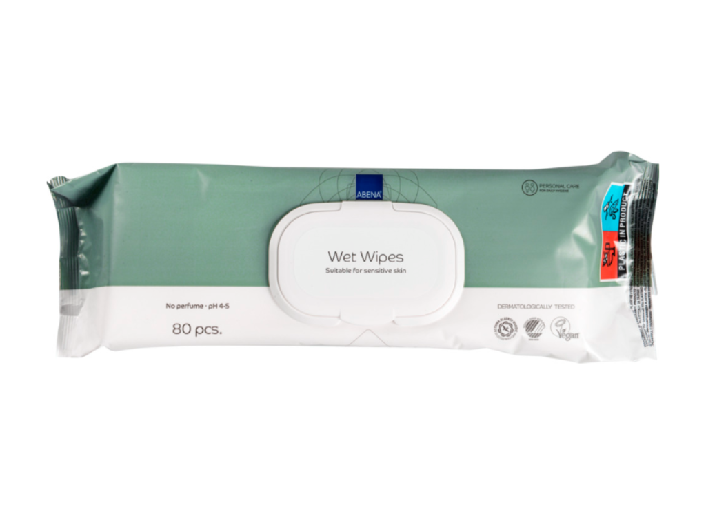 Vådserviet 20x27cm med plastlåg 80 stk