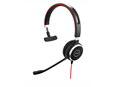 Headset Jabra Evolve 40 UC mono med 3.5 mm jack stik