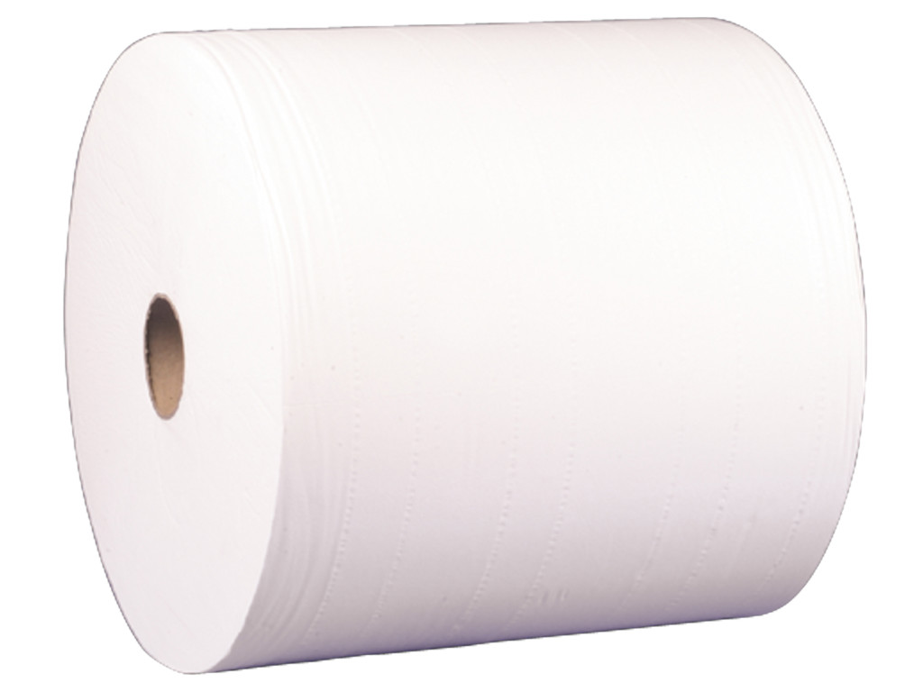 Værkstedsrulle hvid Abena Excellent 2-lags 26,5cmx380m 2 ruller