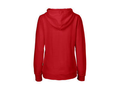 Dame Hættetrøje m/lynlås Neutral O83301 rød