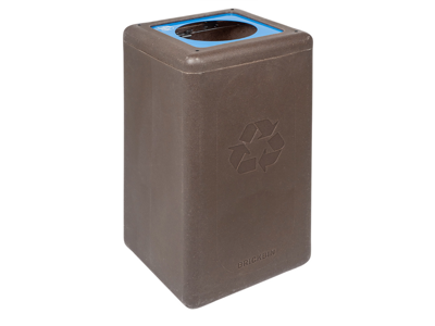 Affaldsspand BrickBin 65 liter brun/blå