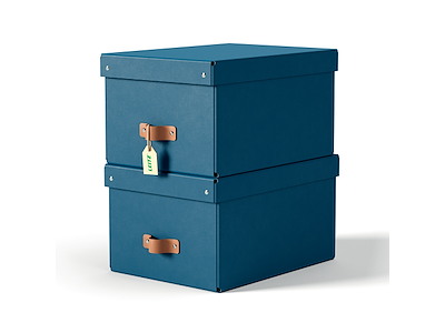 Opbevaringskasse Leitz Puro medium blå 2 stk