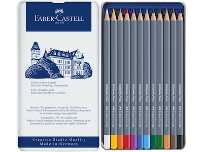 Farveblyant Faber Castell Goldfaber akvaral 12 ass