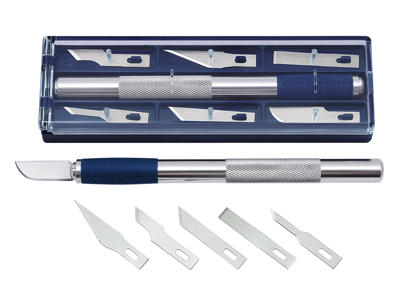 Skalpelsæt i boks, Wedo m/ kniv & 6 blade