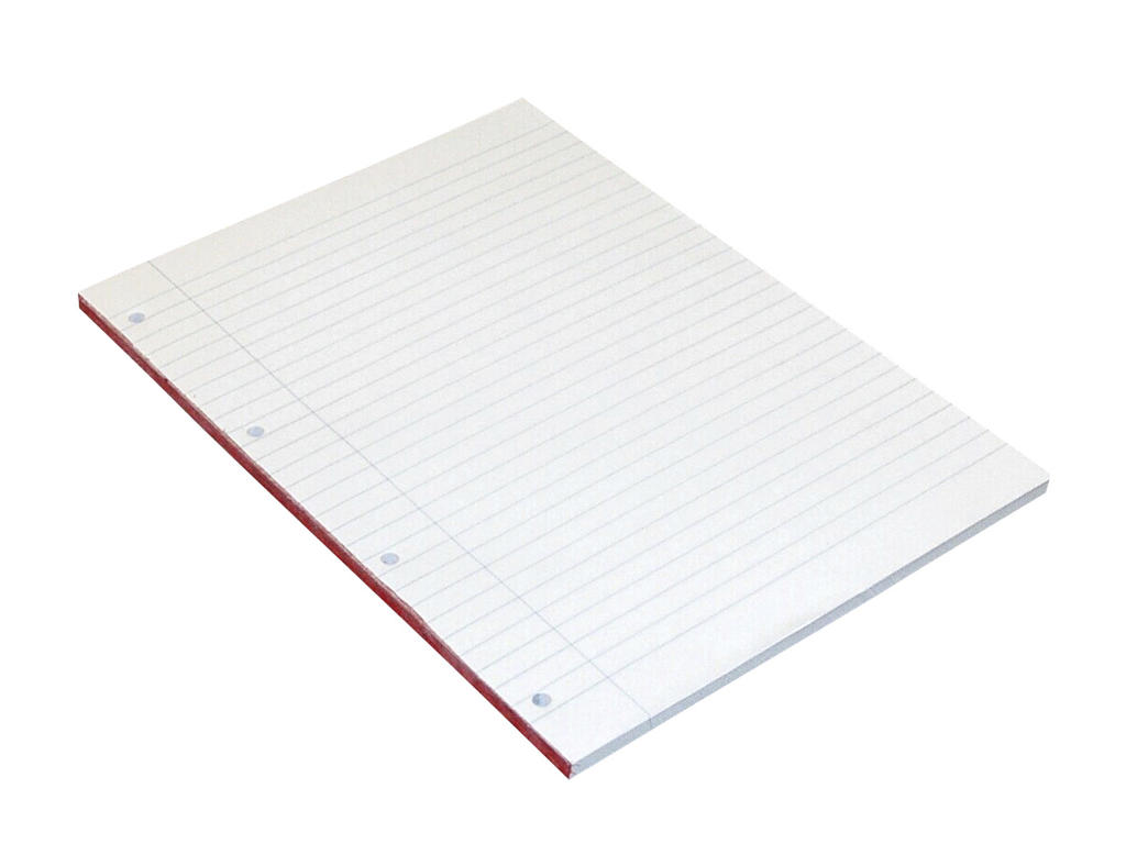 Blok A4 linjeret med 4 huller