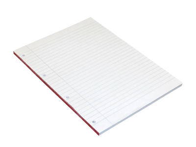 Blok A4 linjeret med 4 huller