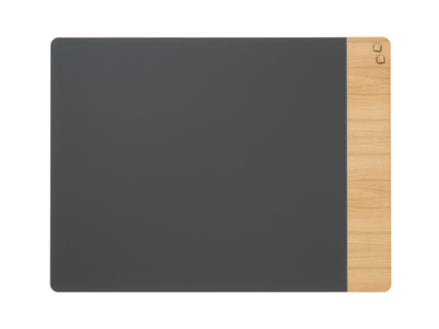 Magnetisk glastavle Naga | 120 x 90 cm | Mat glas grå med egefiner
