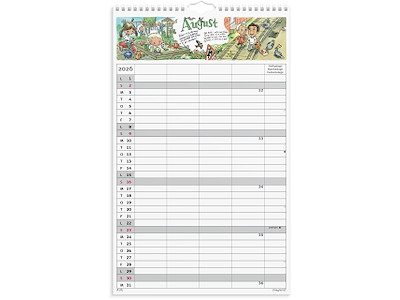 Familiekalender Otto Dickmeiss & Lilja Scherfig 4 kol. 2026