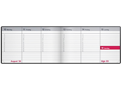 Mini bordkalender sort vinyl 2026