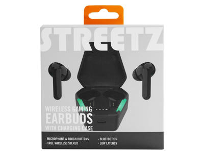 Gaming headset STREETZ T300 WL stereo in-ear mat sort
