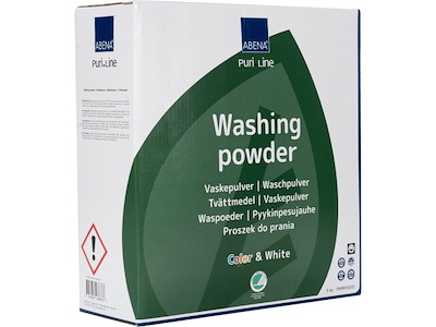 Tøjvask pulver Abena kulørt og hvidt uden farve og parfume 5 kg
