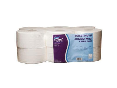 Toiletpapir Pristine Jumbo Mini Ekstra Soft 2-lags 160m 12 rl