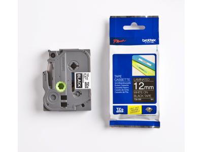 Brother tape TZe335 12mm hvid/sort