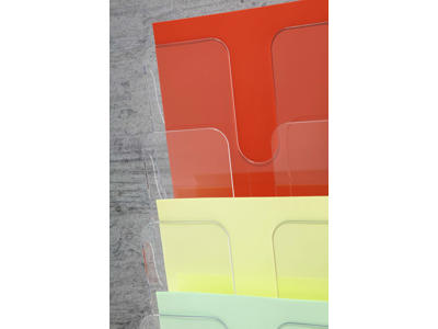 Brochureholder Flexiplus A4 6 rum lodret klar