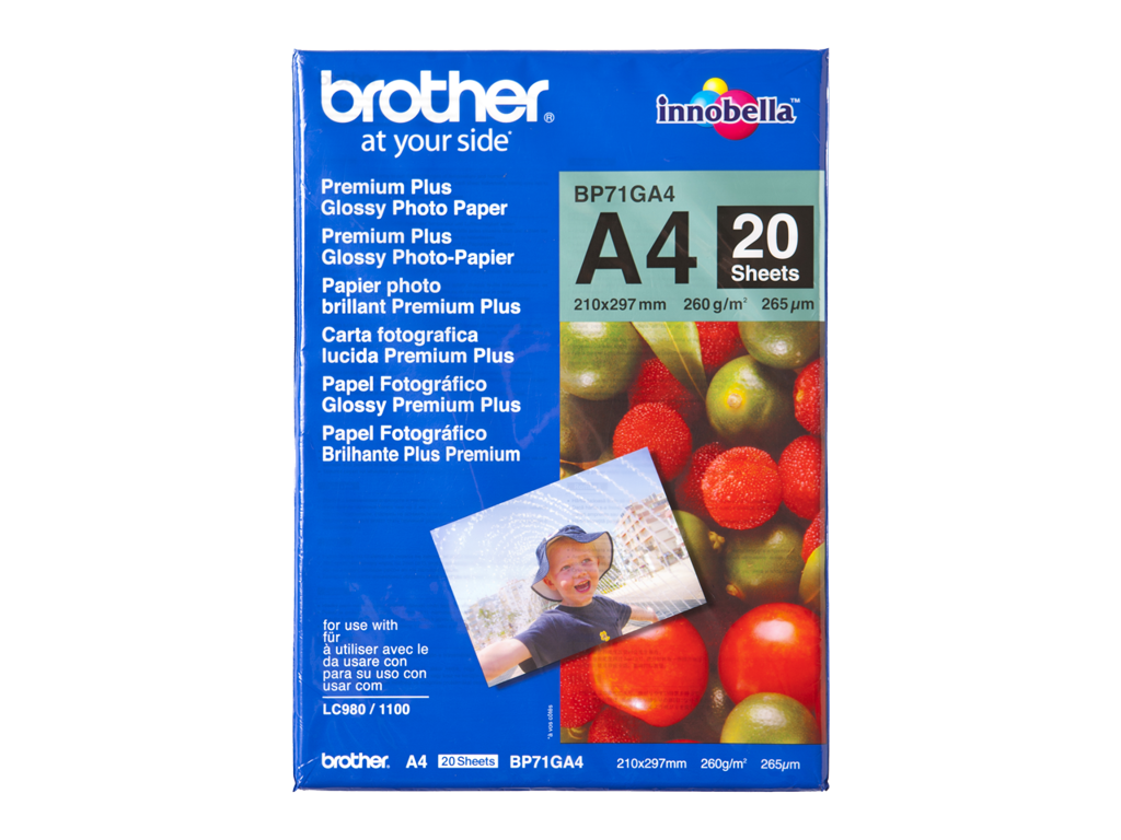 Fotopapir Brother A4 glossy inkjet 260g 20 ark