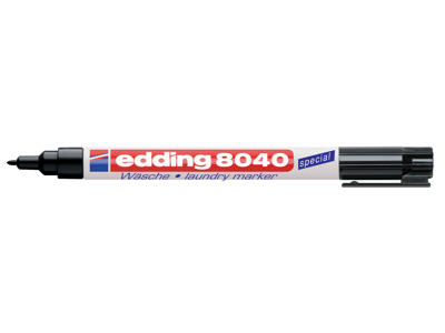 Tekstilmarker Edding 8040 sort 1 mm.