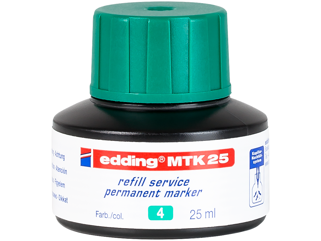 Refill Edding ink permanent 25 ml grøn