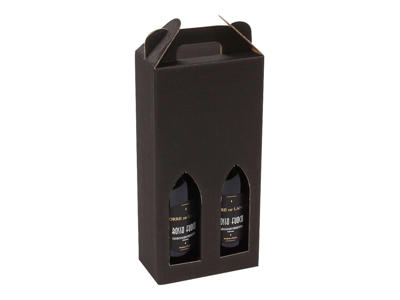 Vinæske sort bølge 2 flasker, åben