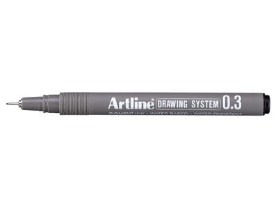 Drawingpen Artline 0,3 mm sort 
