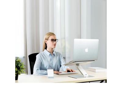 WERGON - Loke - Laptop/MacBook - Justerbar & foldebar holder 11-15,6" - Sølv