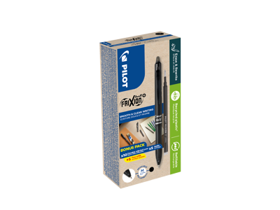 Kuglepen Pilot FriXion Ball Plus 0,7 mm sort 10+10