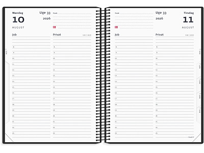 A5 dagkalender job/privat sort kunstskind 2026