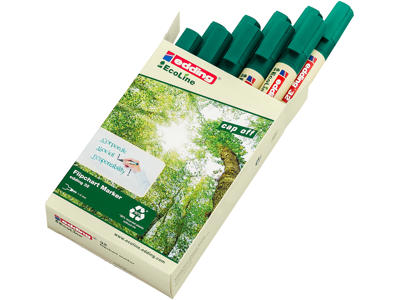 Marker Edding 32 Ecoline skrå spids grøn flipover