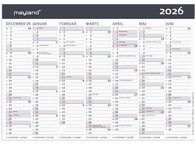 Kontor-bordkalender Moderne A5 2026