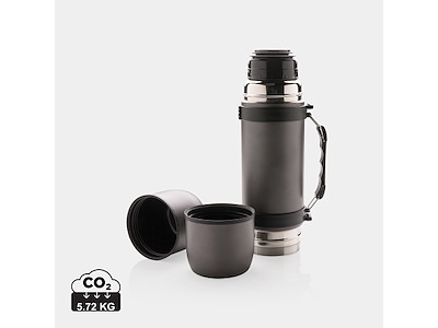 Swiss Peak vakuum flaske med 2 kopper, grå