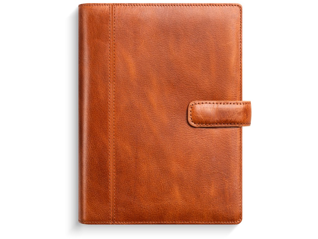 System PP ugekalender højformat brun skind 2026