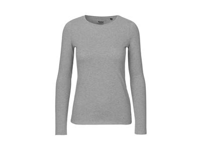 Dame Langærmet T-shirt Neutral O81050 grå