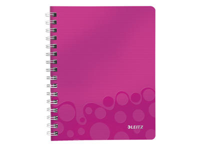 Notesbog A5 linjeret leitz pink