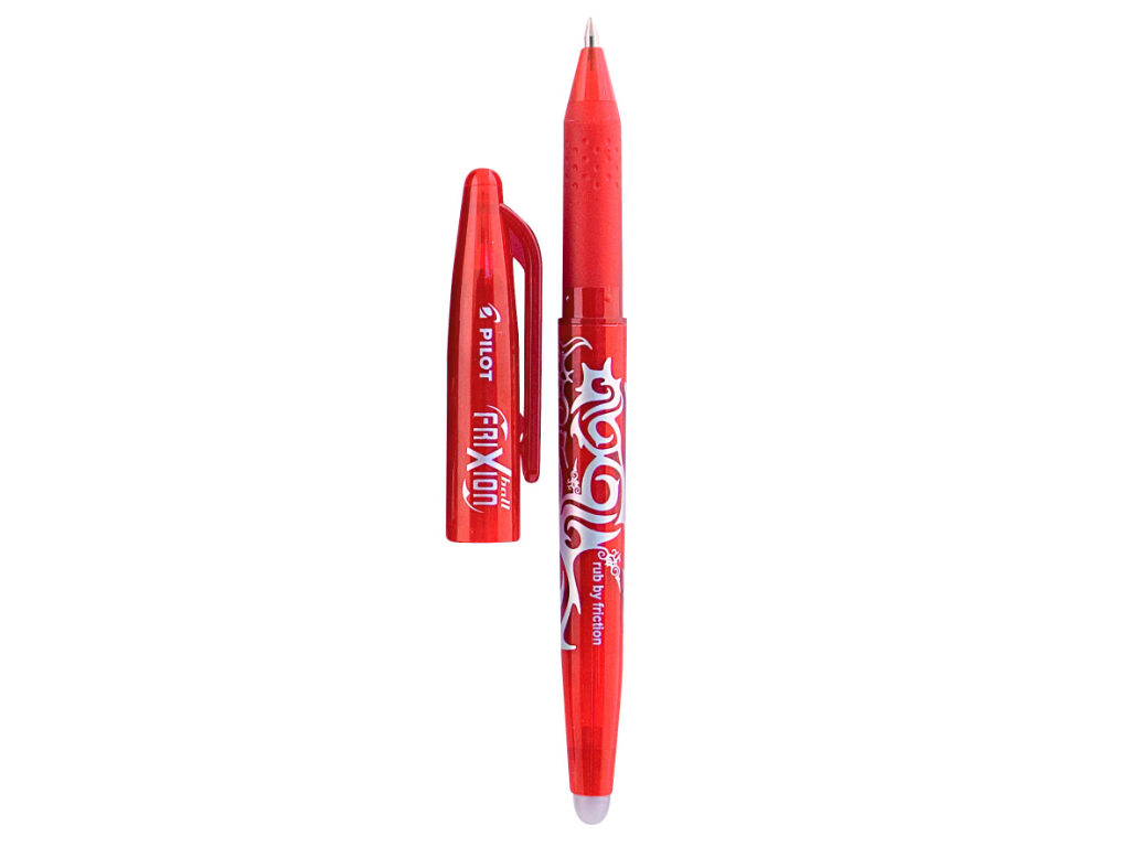 Gelpen Pilot FriXion ball med hætte M rød