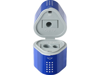 Blyantspidser Faber Castell Grip Trio 2001 rød/blå 