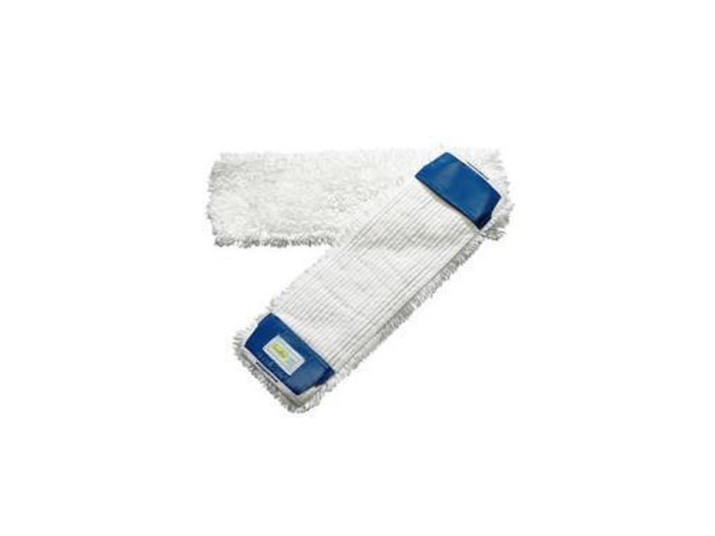 Moppe dryp flad GeniMop 40 cm hvid/blå m/lommer